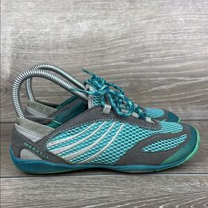 Merrell Pace Glove Crystal Teal Gray Womens Sz 5 Vibram Barefoot Minimalist Shoe